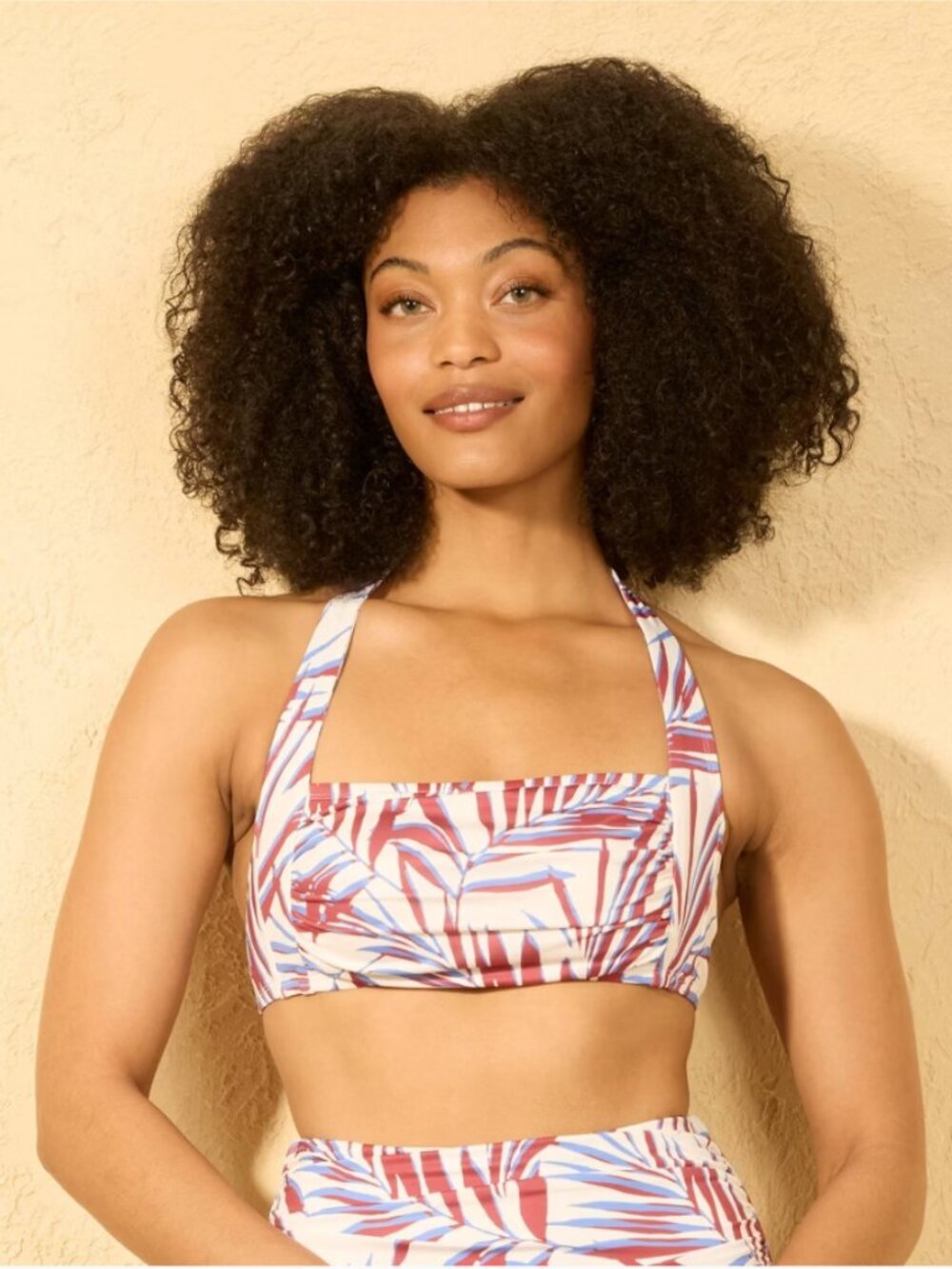 Shade Shore S Womens Shirred Bralette Bikini Top Multi